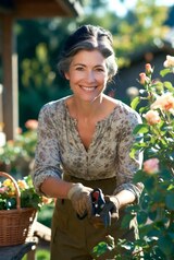 Hana pruning roses